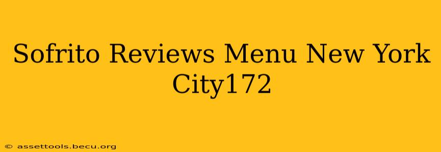 Sofrito Reviews Menu New York City172