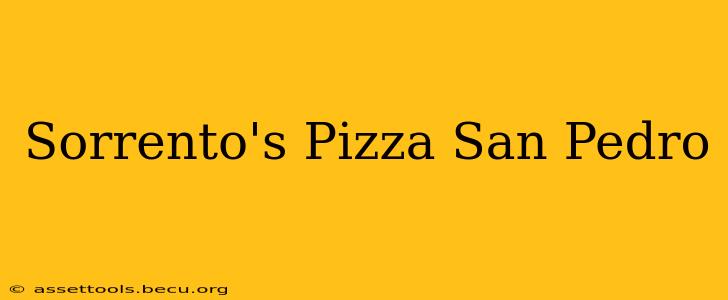 Sorrento's Pizza San Pedro