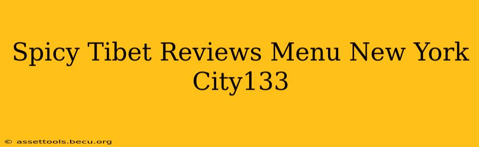 Spicy Tibet Reviews Menu New York City133