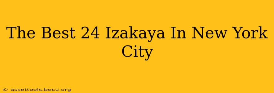 The Best 24 Izakaya In New York City
