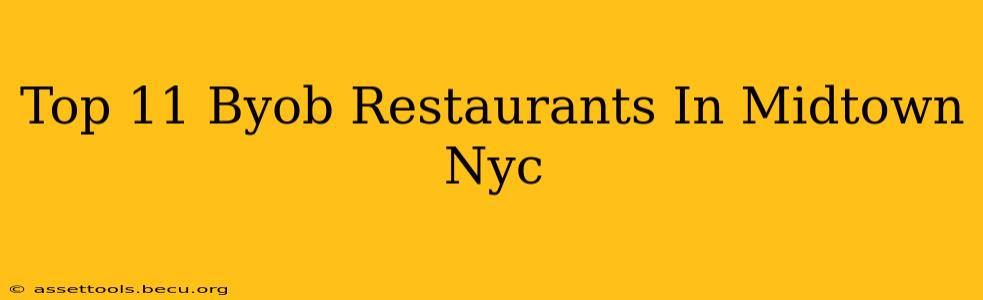 Top 11 Byob Restaurants In Midtown Nyc