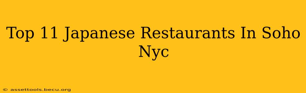 Top 11 Japanese Restaurants In Soho Nyc