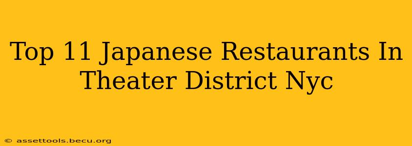 Top 11 Japanese Restaurants In Theater District Nyc