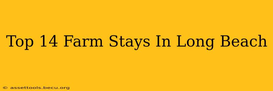 Top 14 Farm Stays In Long Beach