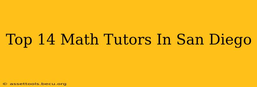 Top 14 Math Tutors In San Diego