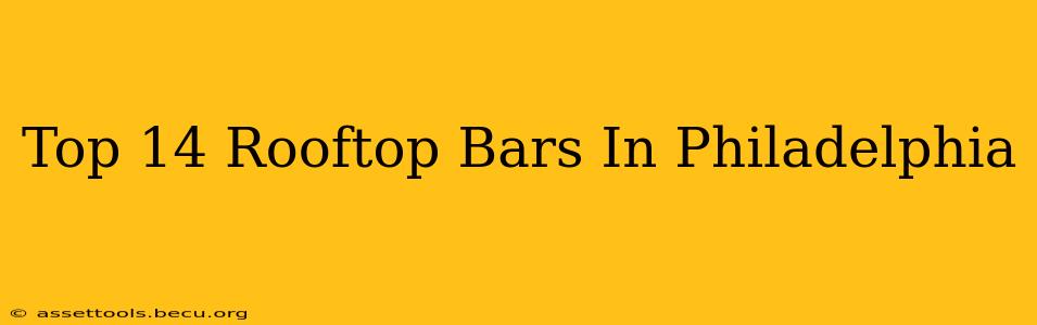 Top 14 Rooftop Bars In Philadelphia