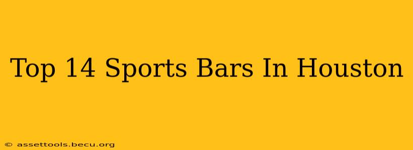 Top 14 Sports Bars In Houston
