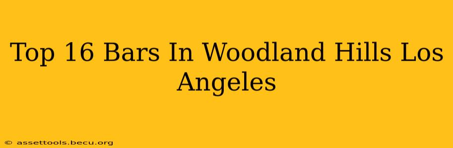 Top 16 Bars In Woodland Hills Los Angeles