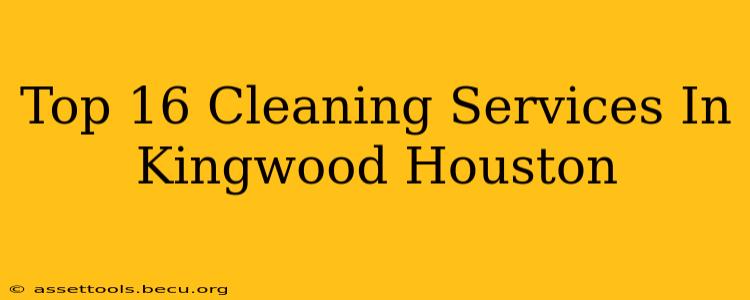 Top 16 Cleaning Services In Kingwood Houston