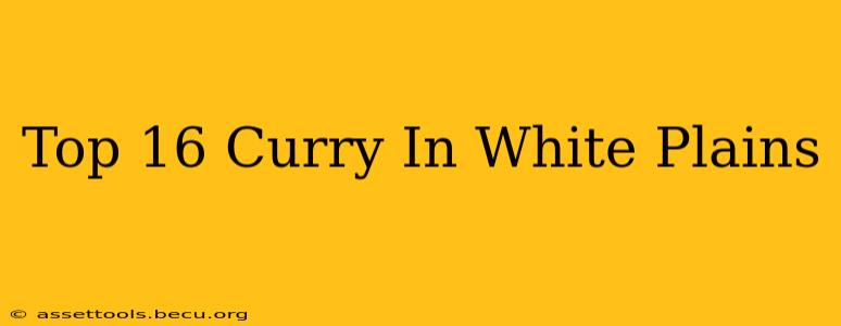 Top 16 Curry In White Plains
