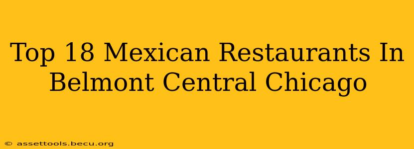 Top 18 Mexican Restaurants In Belmont Central Chicago