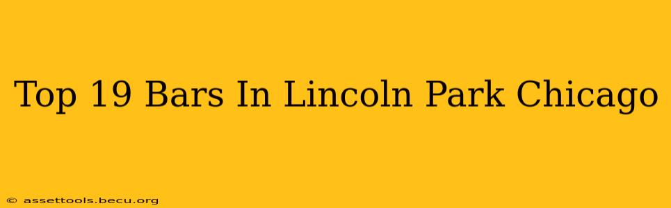 Top 19 Bars In Lincoln Park Chicago