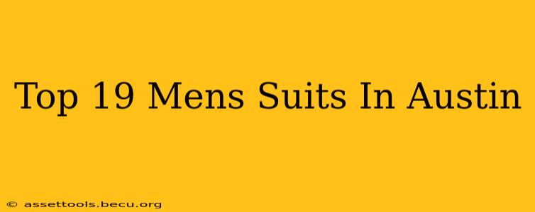 Top 19 Mens Suits In Austin