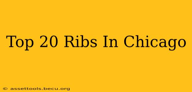 Top 20 Ribs In Chicago