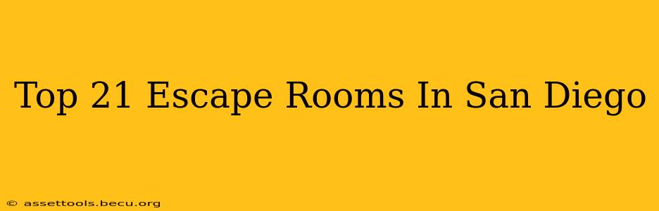 Top 21 Escape Rooms In San Diego