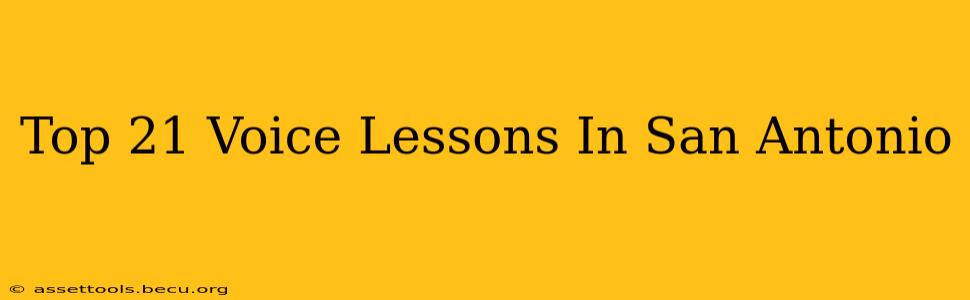 Top 21 Voice Lessons In San Antonio