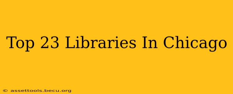 Top 23 Libraries In Chicago