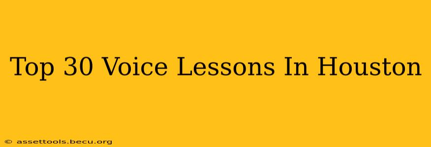 Top 30 Voice Lessons In Houston