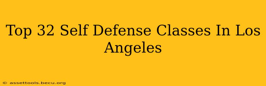 Top 32 Self Defense Classes In Los Angeles