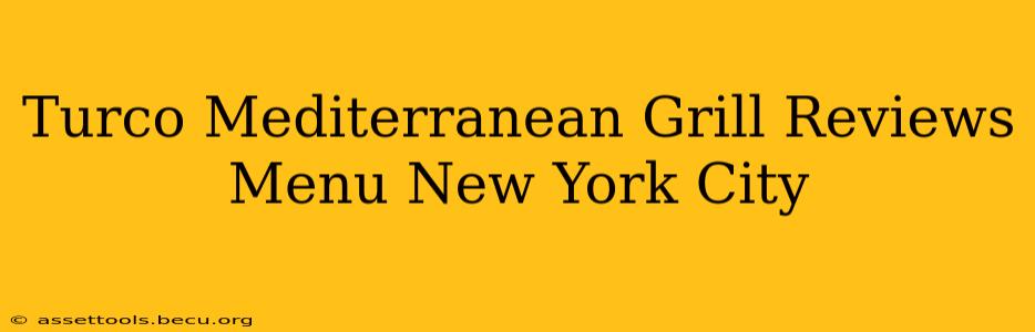 Turco Mediterranean Grill Reviews Menu New York City