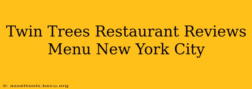 Twin Trees Restaurant Reviews Menu New York City