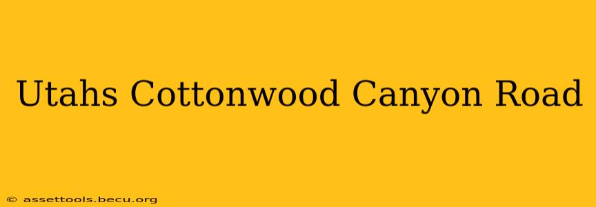 Utahs Cottonwood Canyon Road