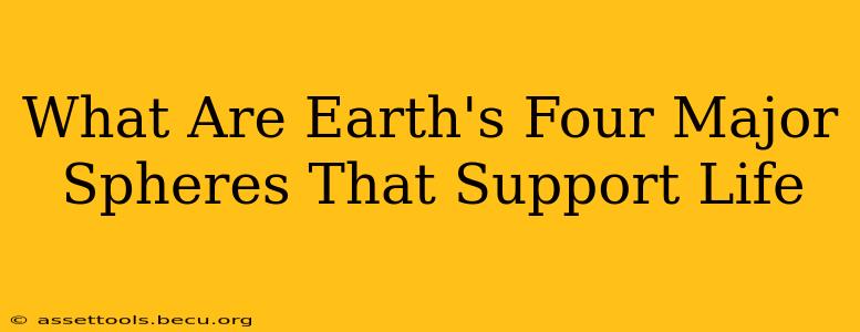 What Are Earth's Four Major Spheres That Support Life