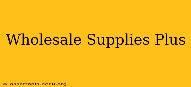 Wholesale Supplies Plus