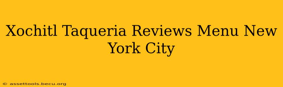 Xochitl Taqueria Reviews Menu New York City
